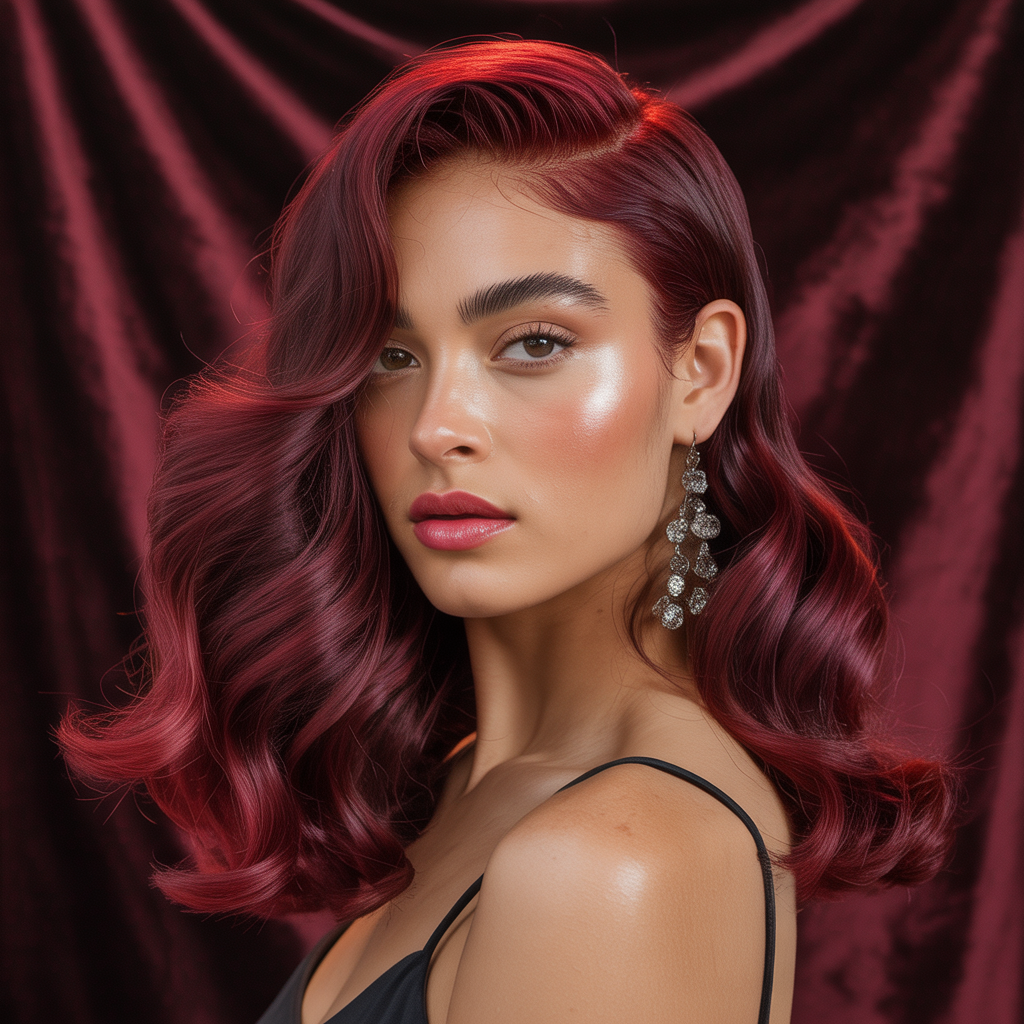 burgundy hair styles