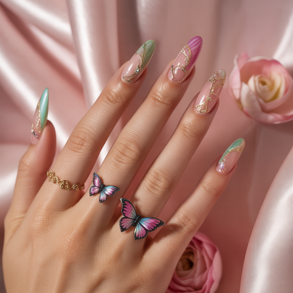 butterfly nails