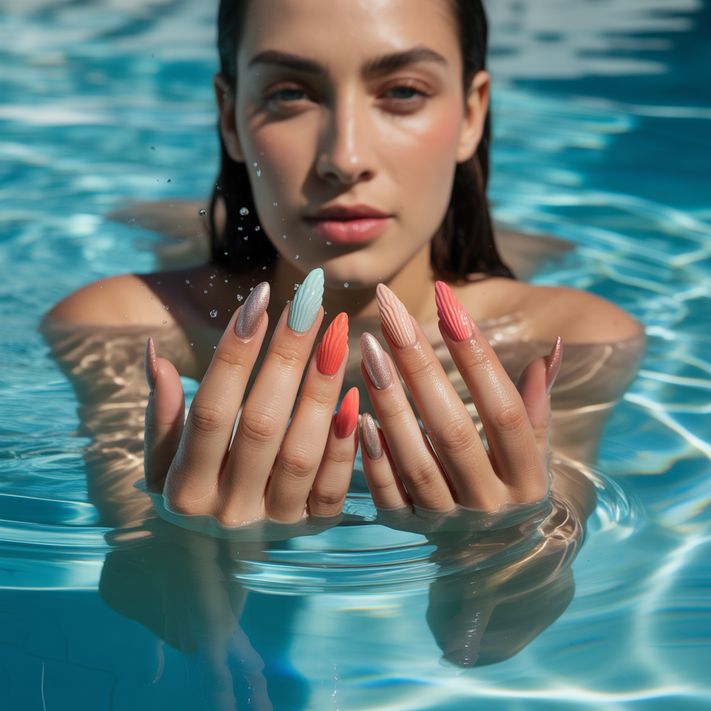 can you swim with acrylic nails