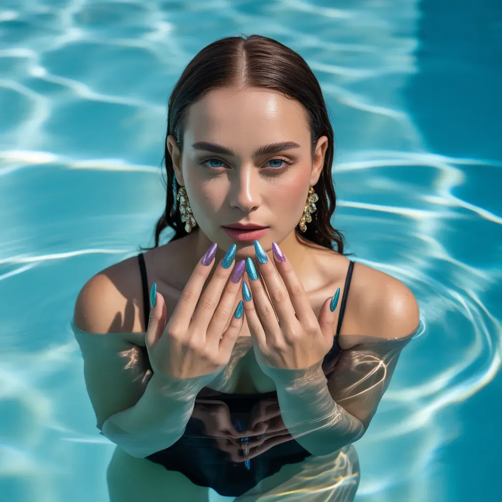 can you swim with acrylic nails