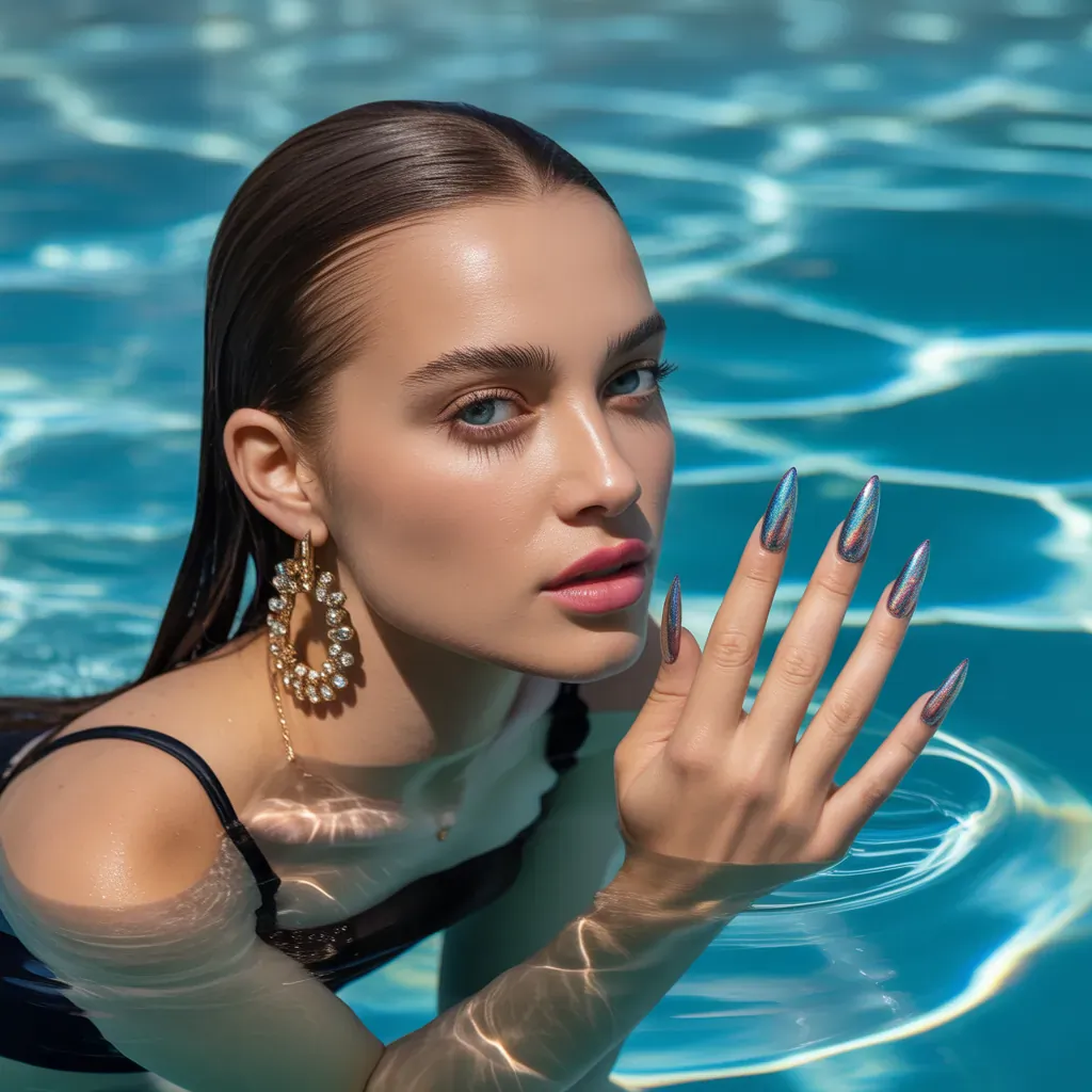 can you swim with acrylic nails