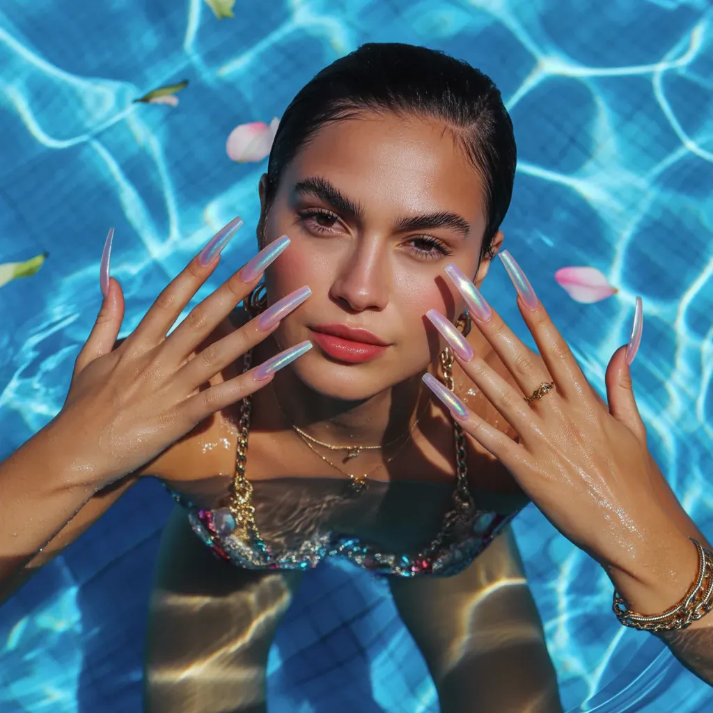 can you swim with acrylic nails