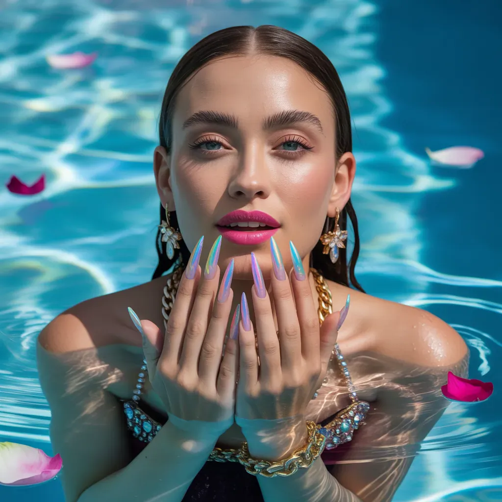 can you swim with acrylic nails