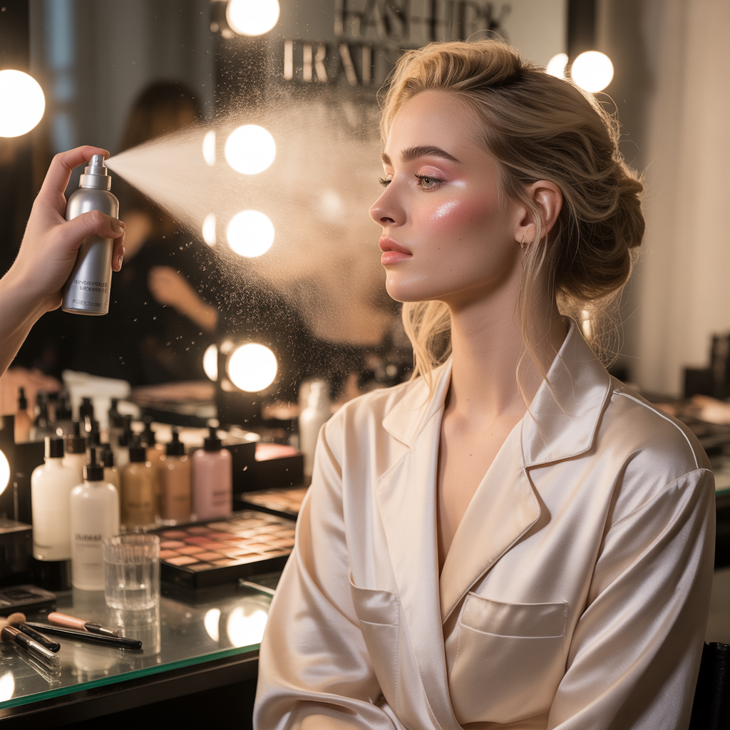 can you use setting spray before makeup