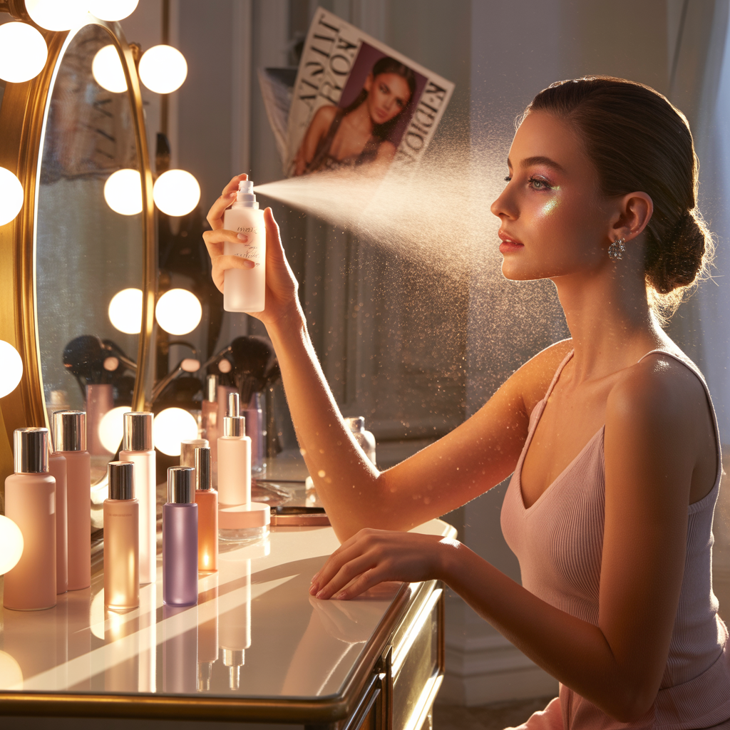 can you use setting spray before makeup