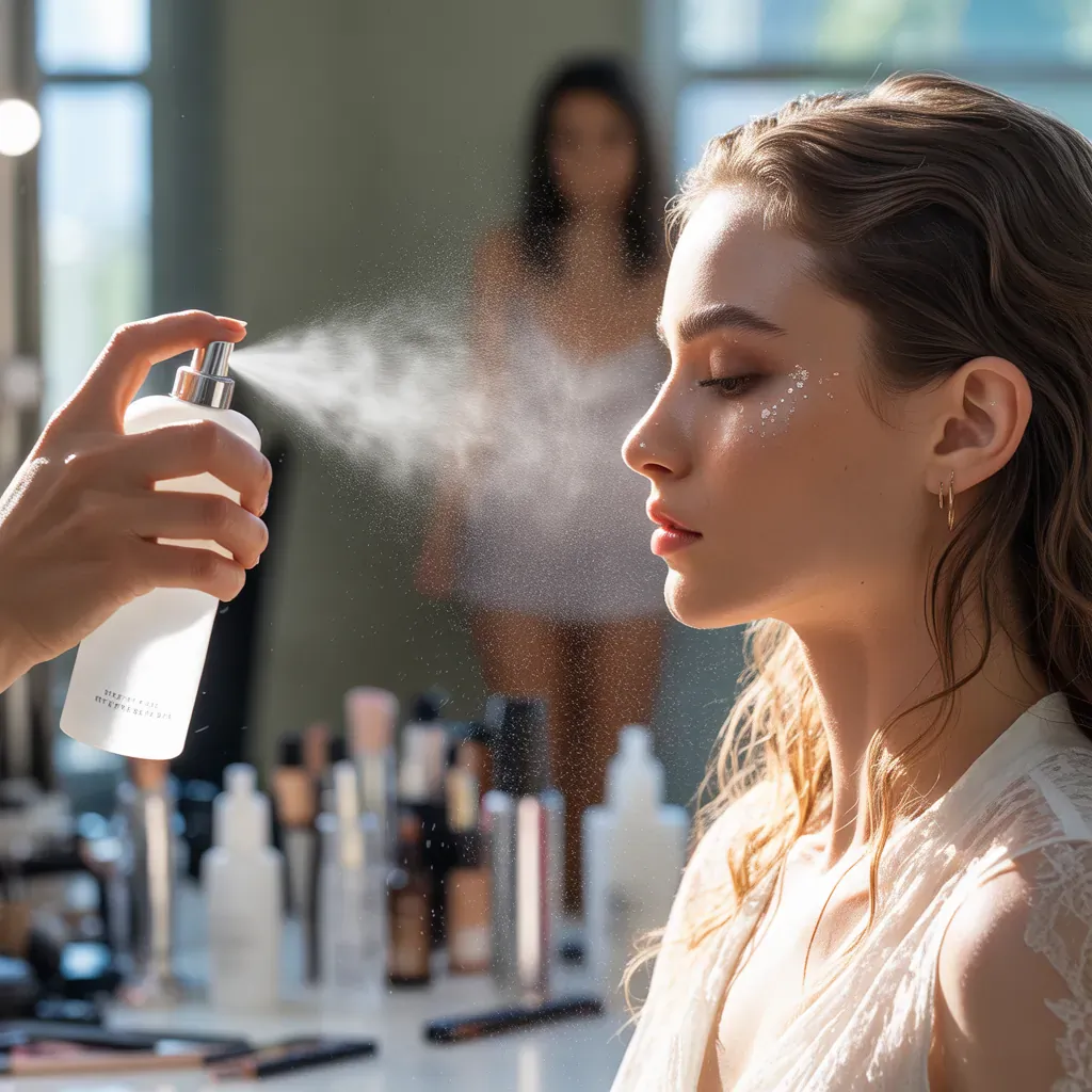 can you use setting spray before makeup