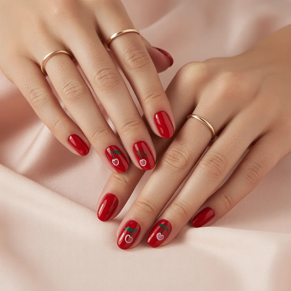cherry nails inspo