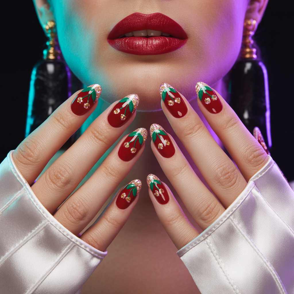 cherry nails inspo