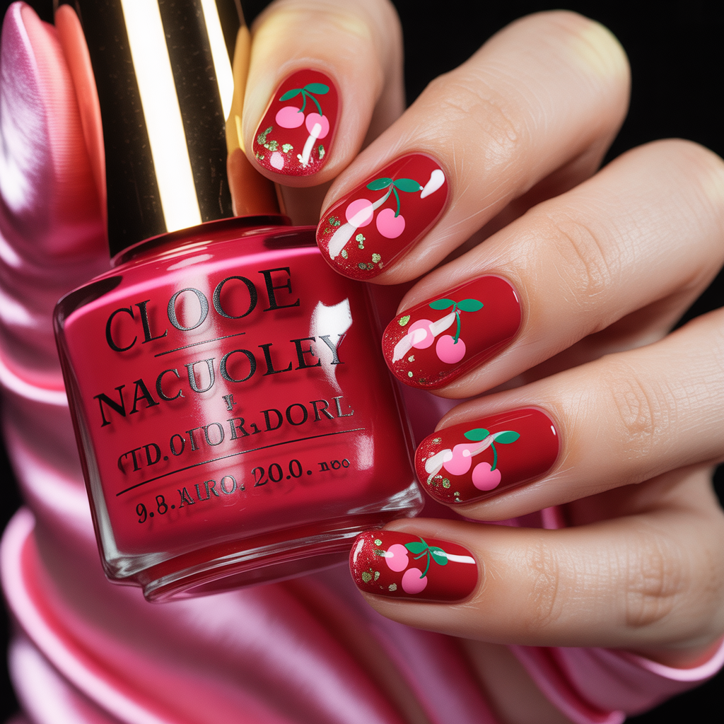 cherry nails inspo