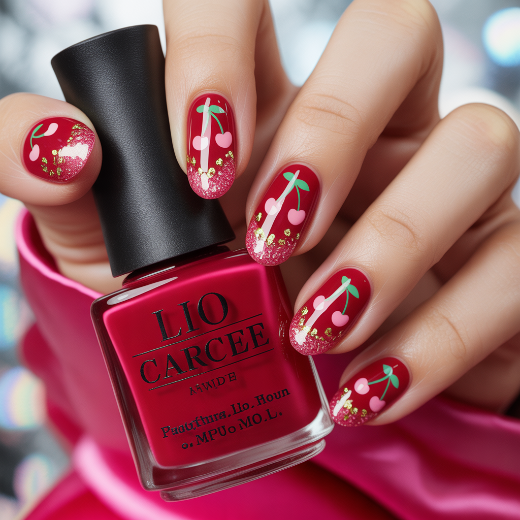 cherry nails inspo