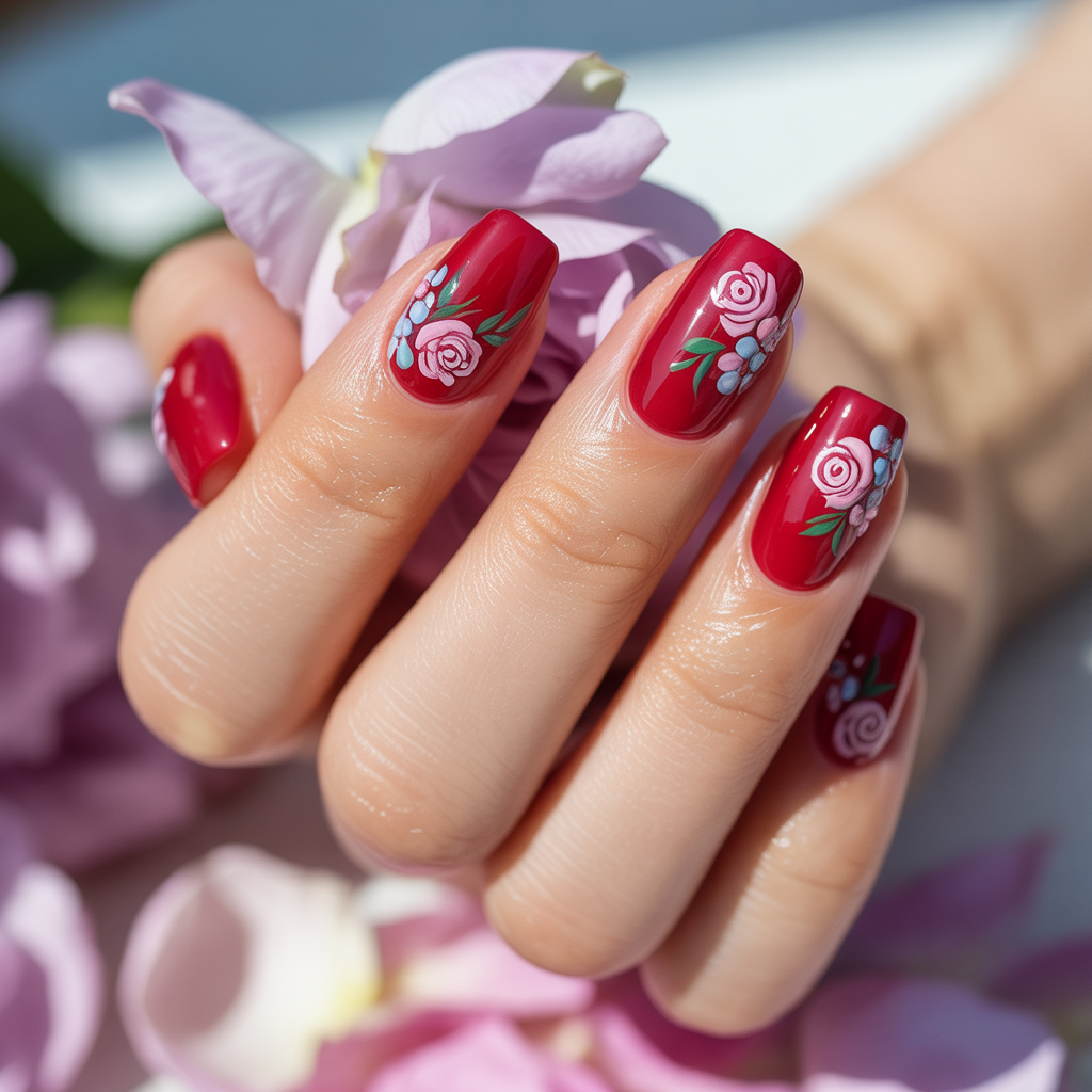 cherry nails inspo