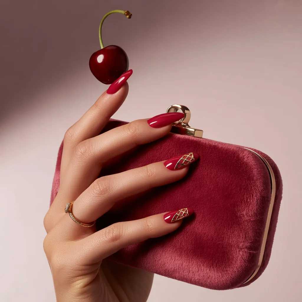 cherry nails inspo
