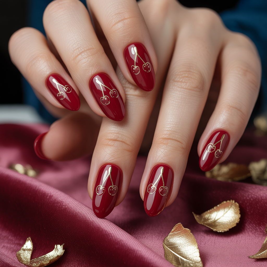cherry nails inspo