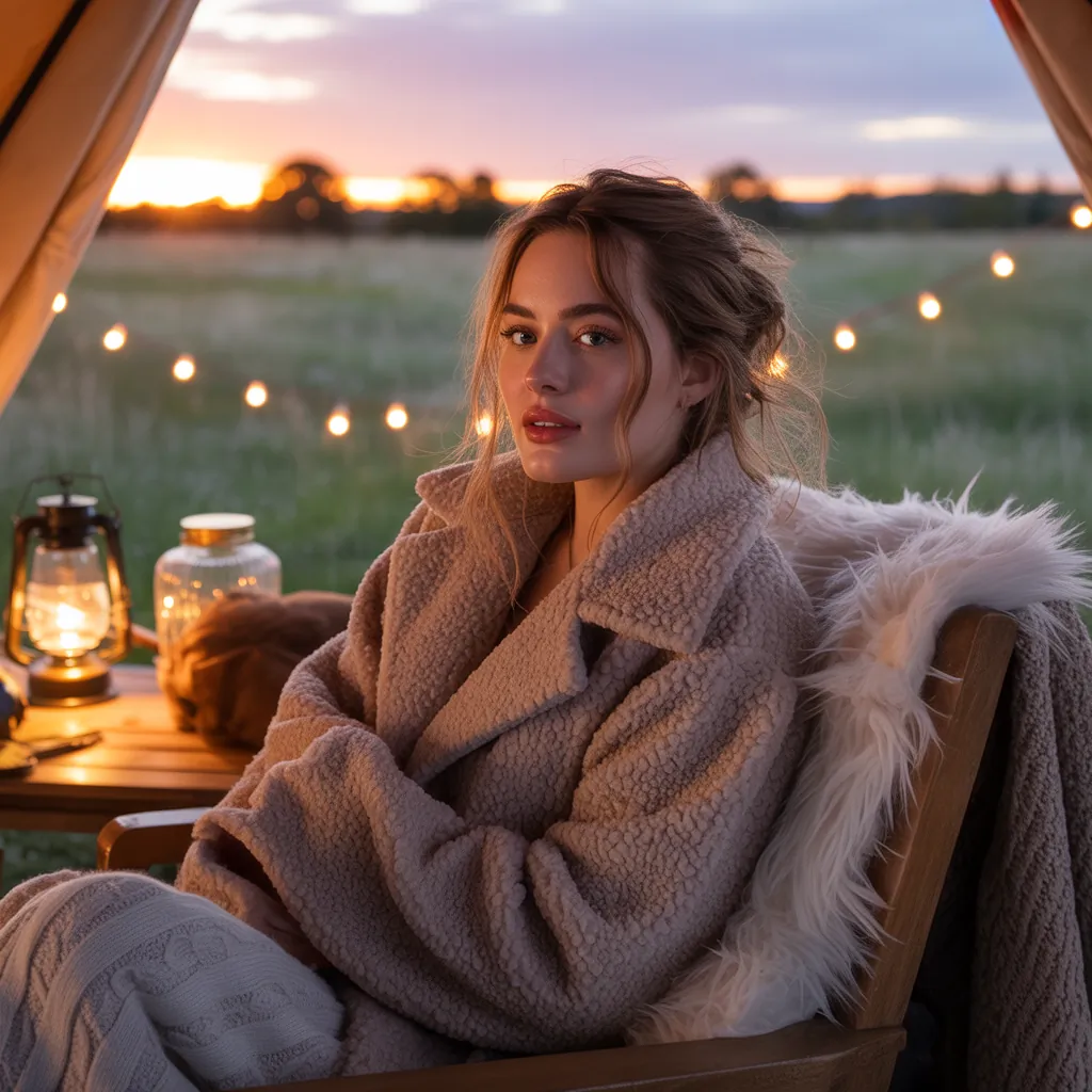 chic cozy glamping outfits