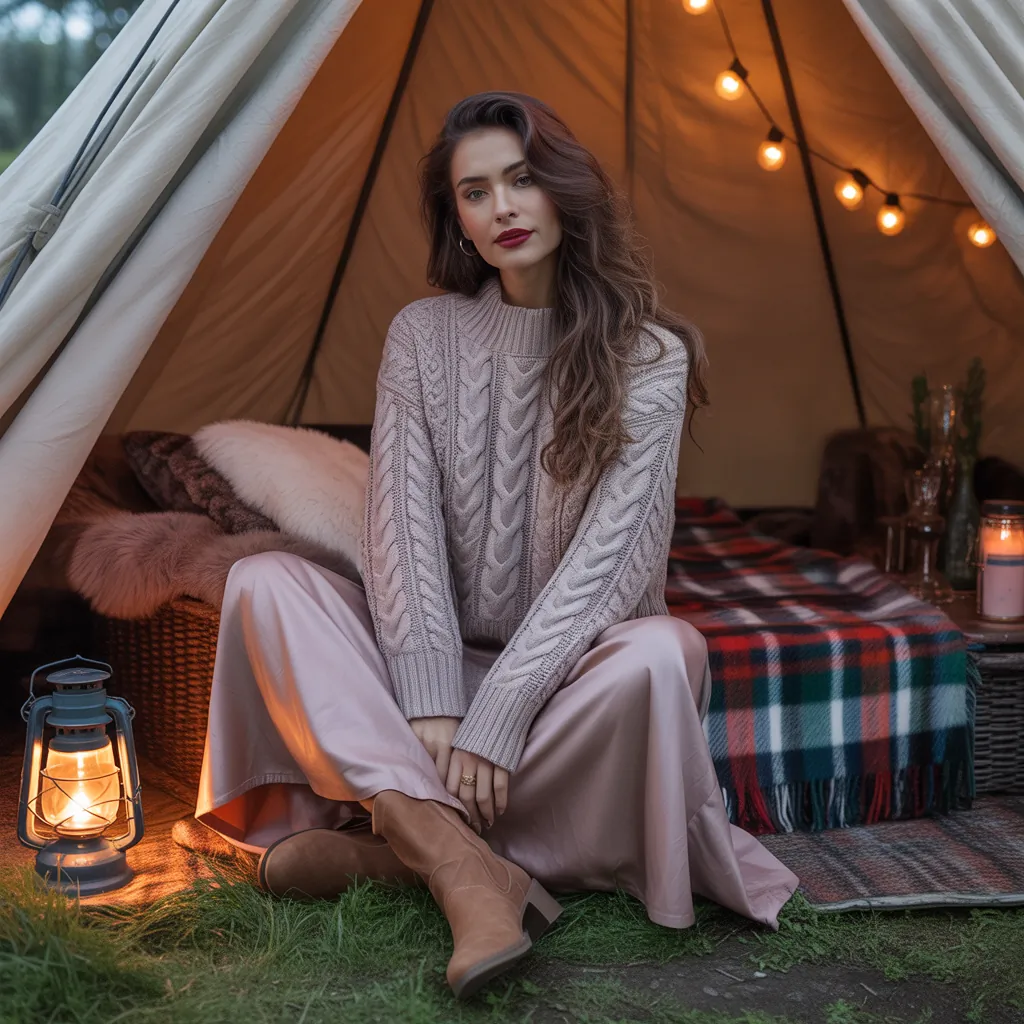 chic cozy glamping outfits