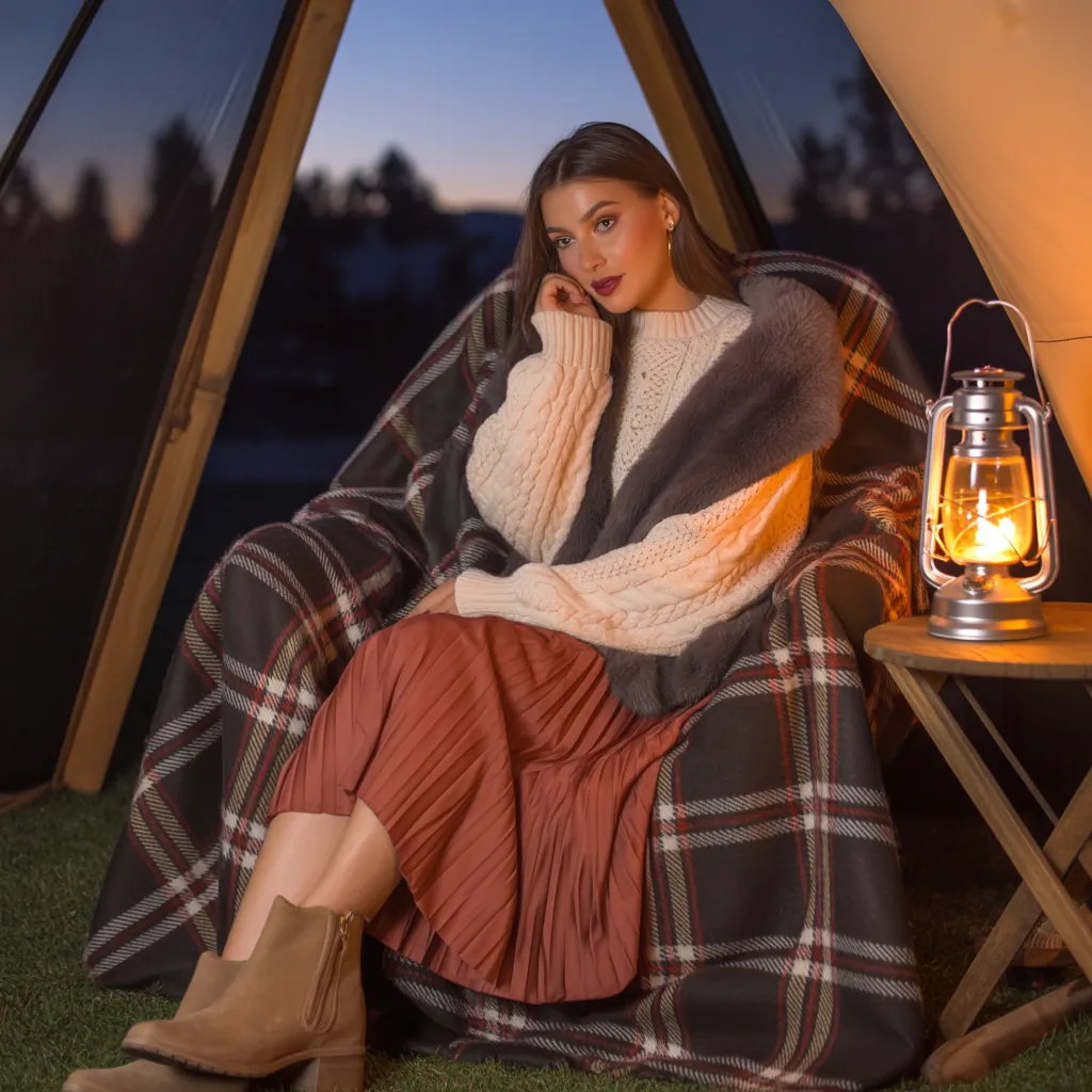 chic cozy glamping outfits