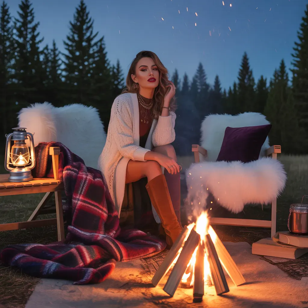 chic cozy glamping outfits