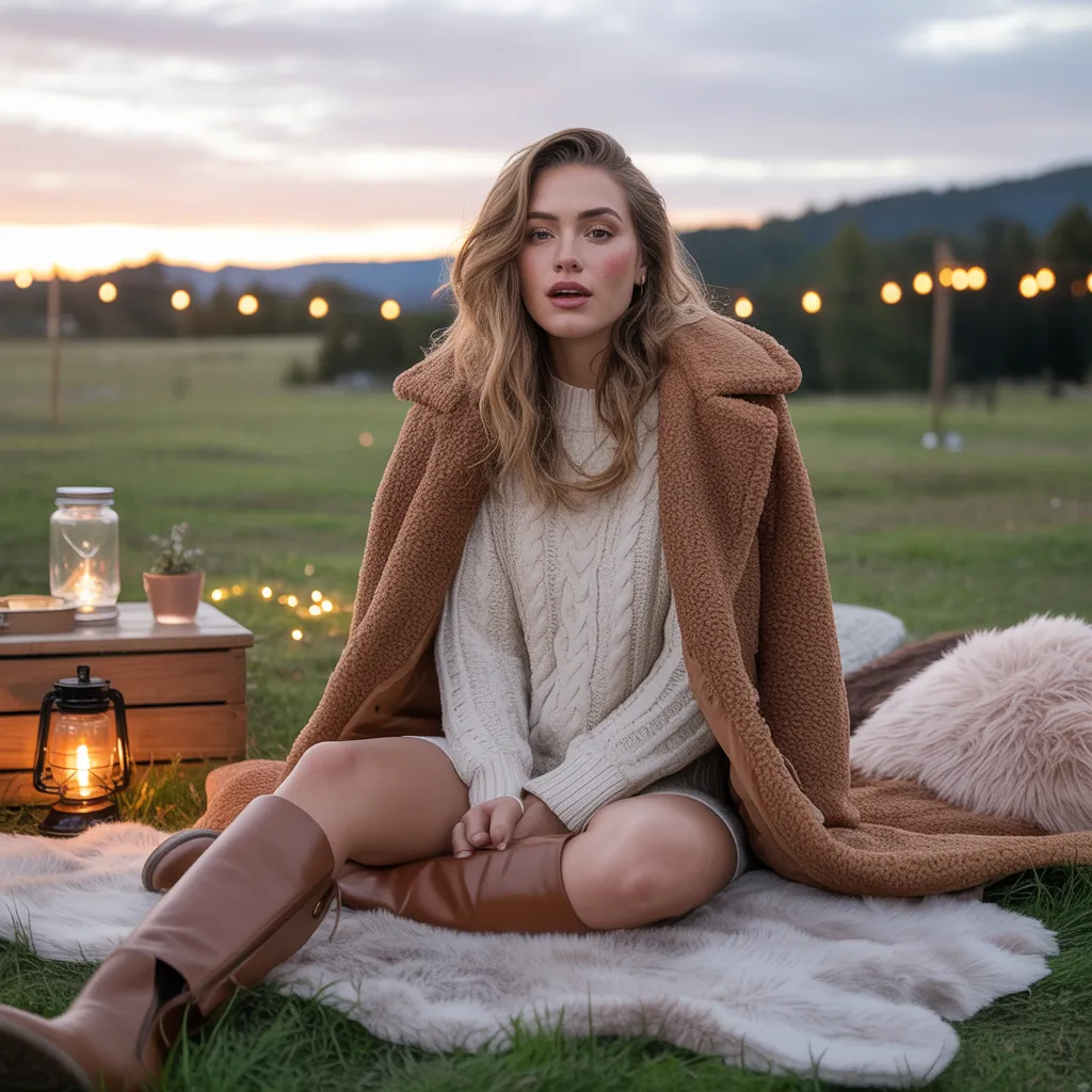 chic cozy glamping outfits