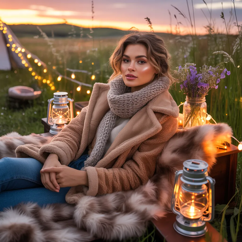 chic cozy glamping outfits