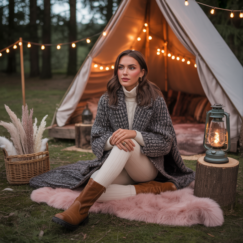 chic cozy glamping outfits