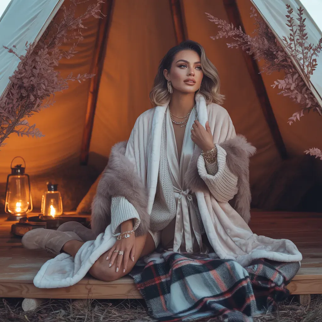 chic cozy glamping outfits