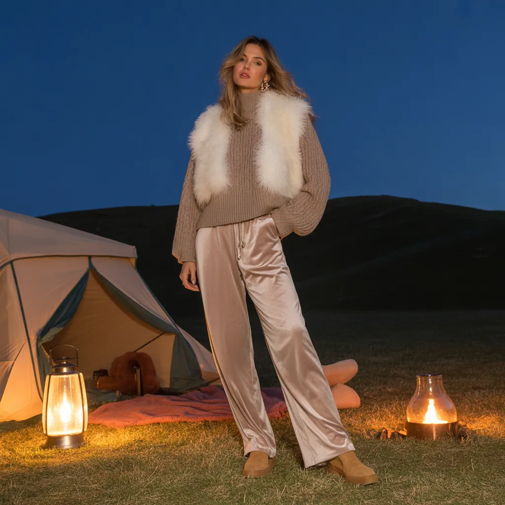 chic cozy glamping outfits