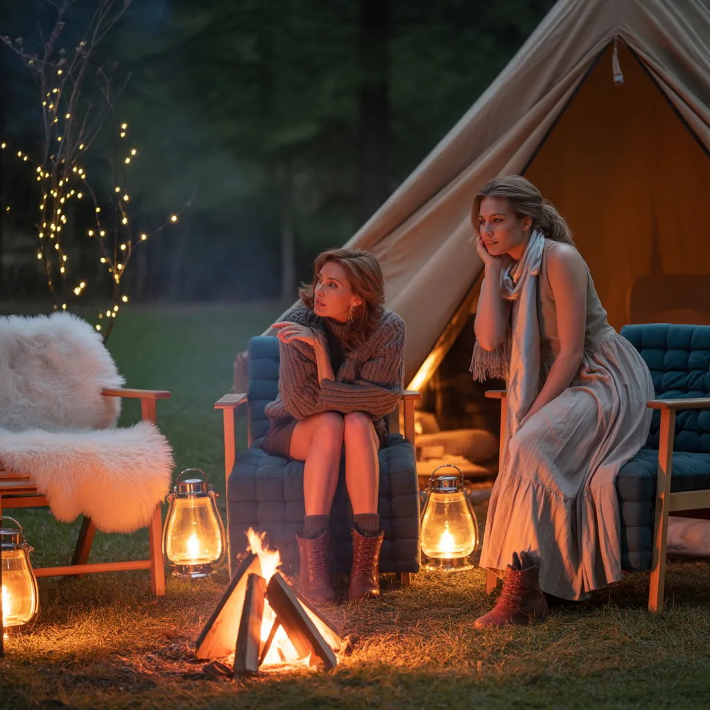 chic cozy glamping outfits