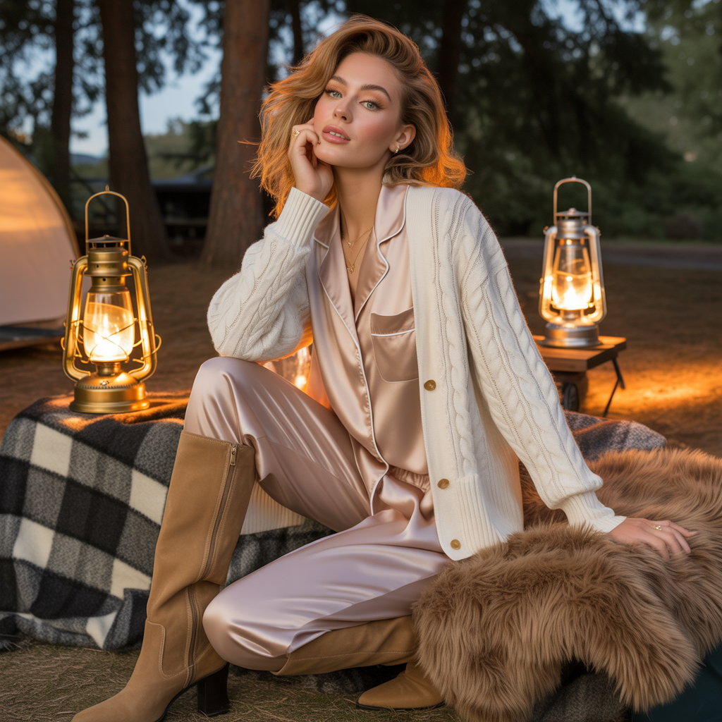 chic cozy glamping outfits