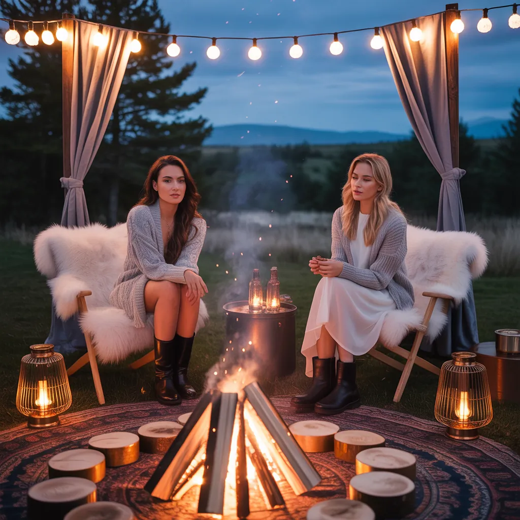 chic cozy glamping outfits