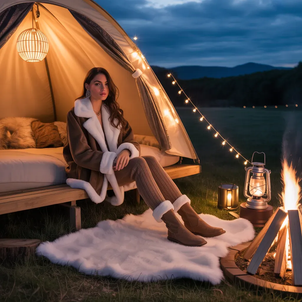 chic cozy glamping outfits