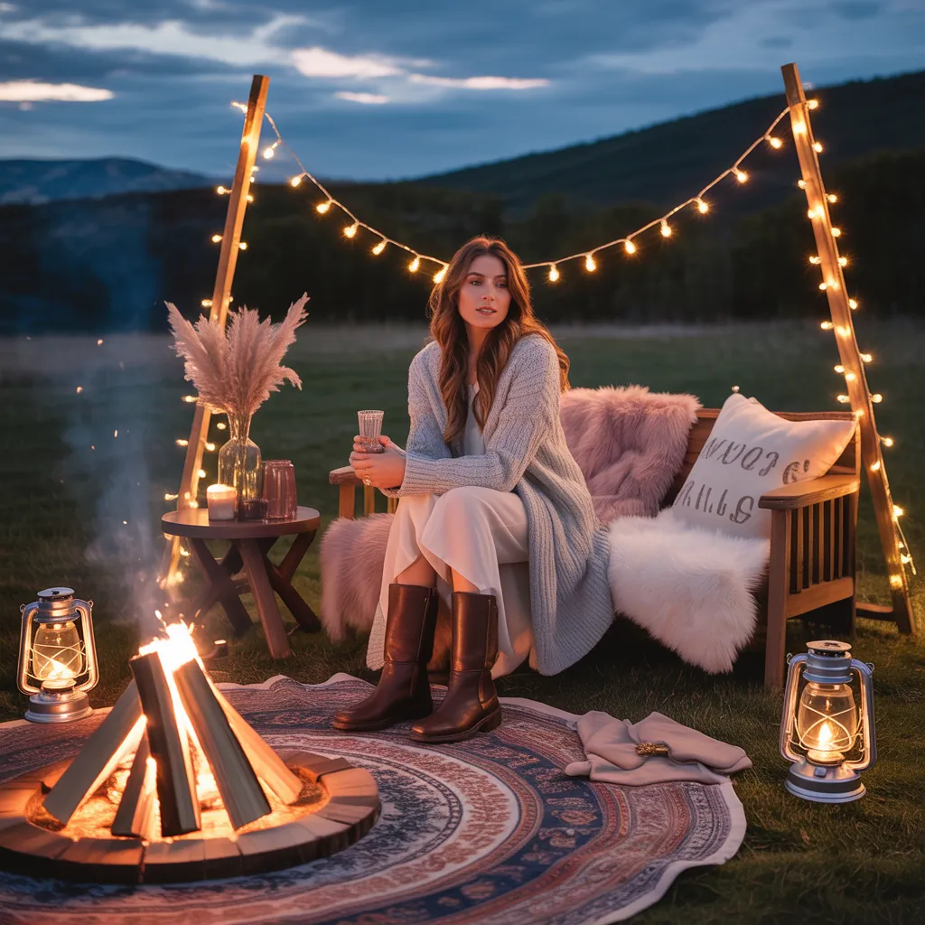 chic cozy glamping outfits