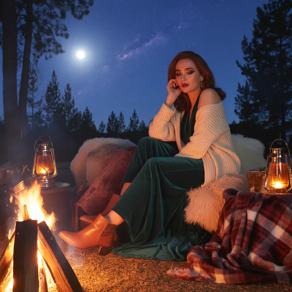 chic cozy glamping outfits