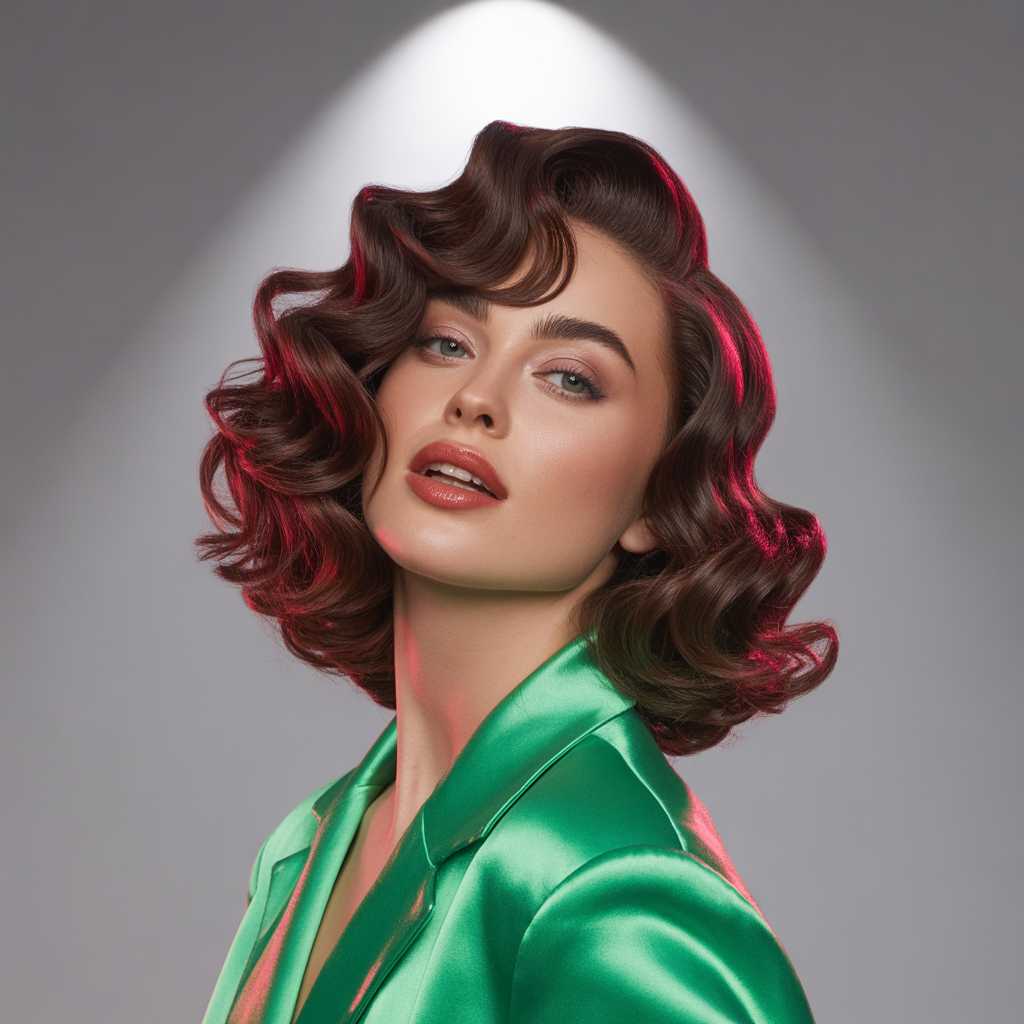 chin length curly hair