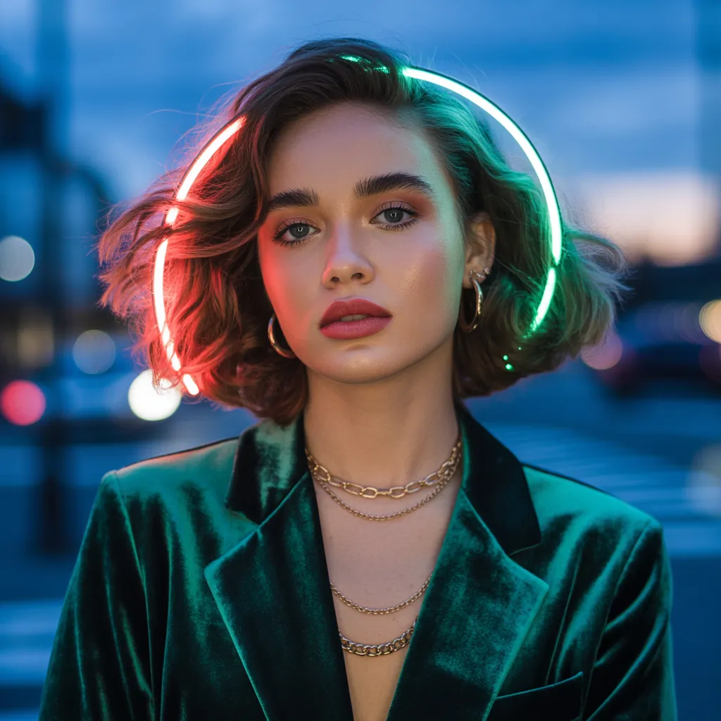 chin length curly hair