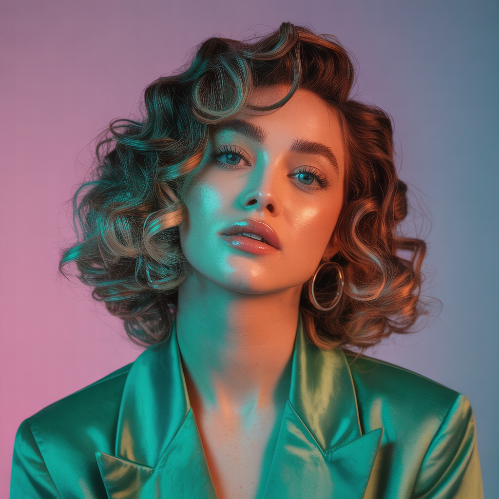 chin length curly hair