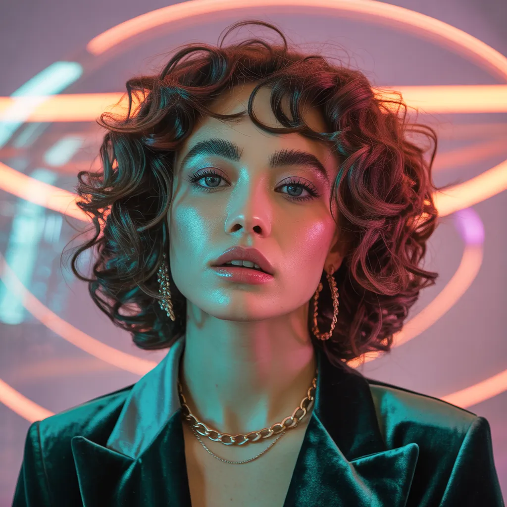 chin length curly hair