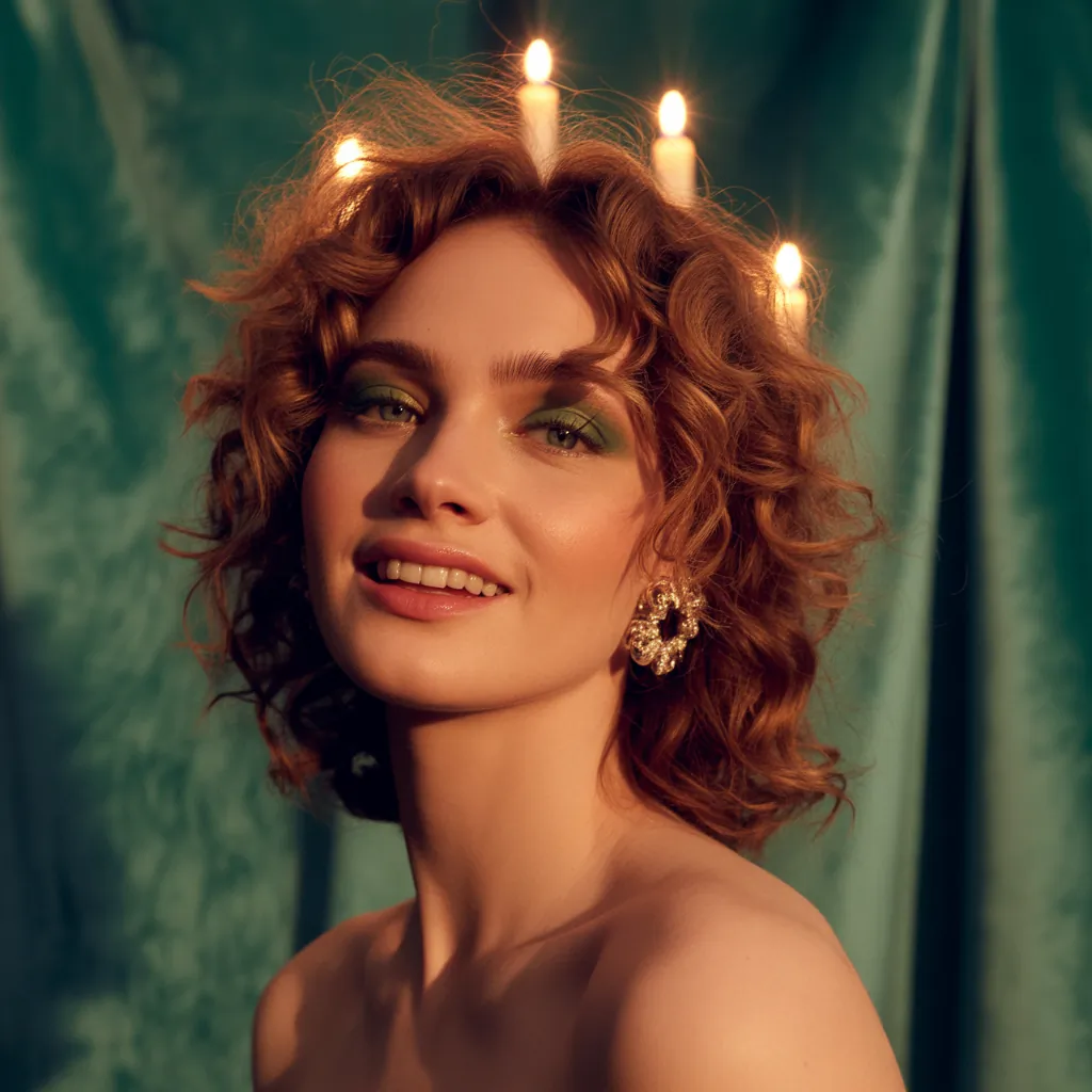 chin length curly hair