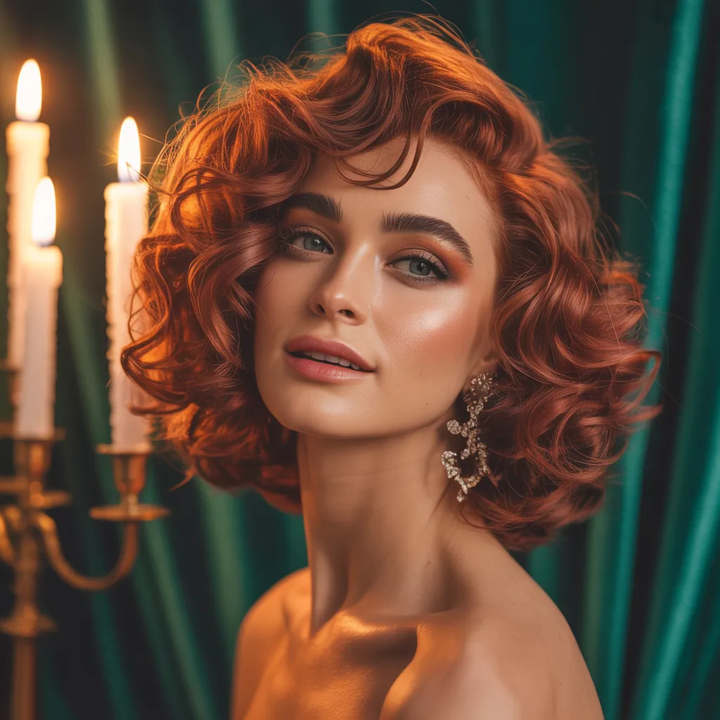 chin length curly hair