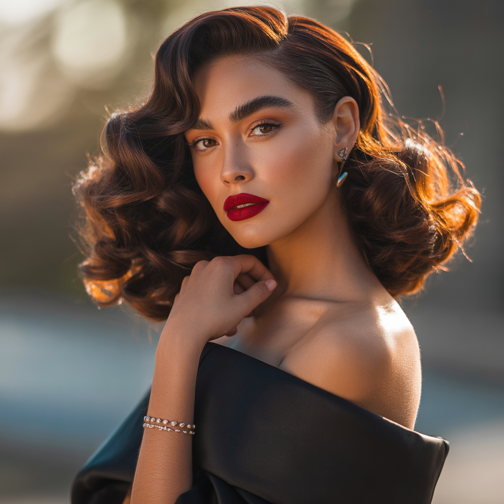 chin length curly hair