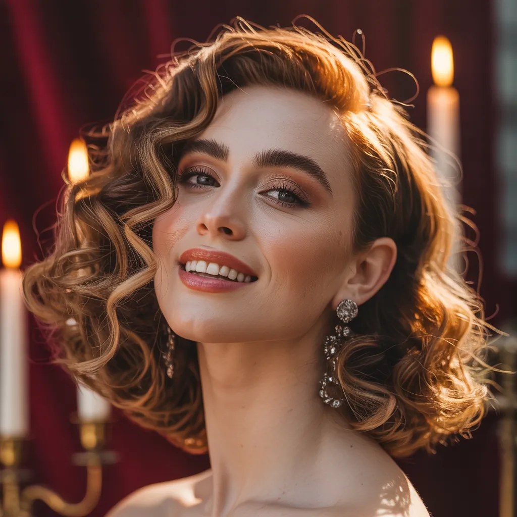 chin length curly hair