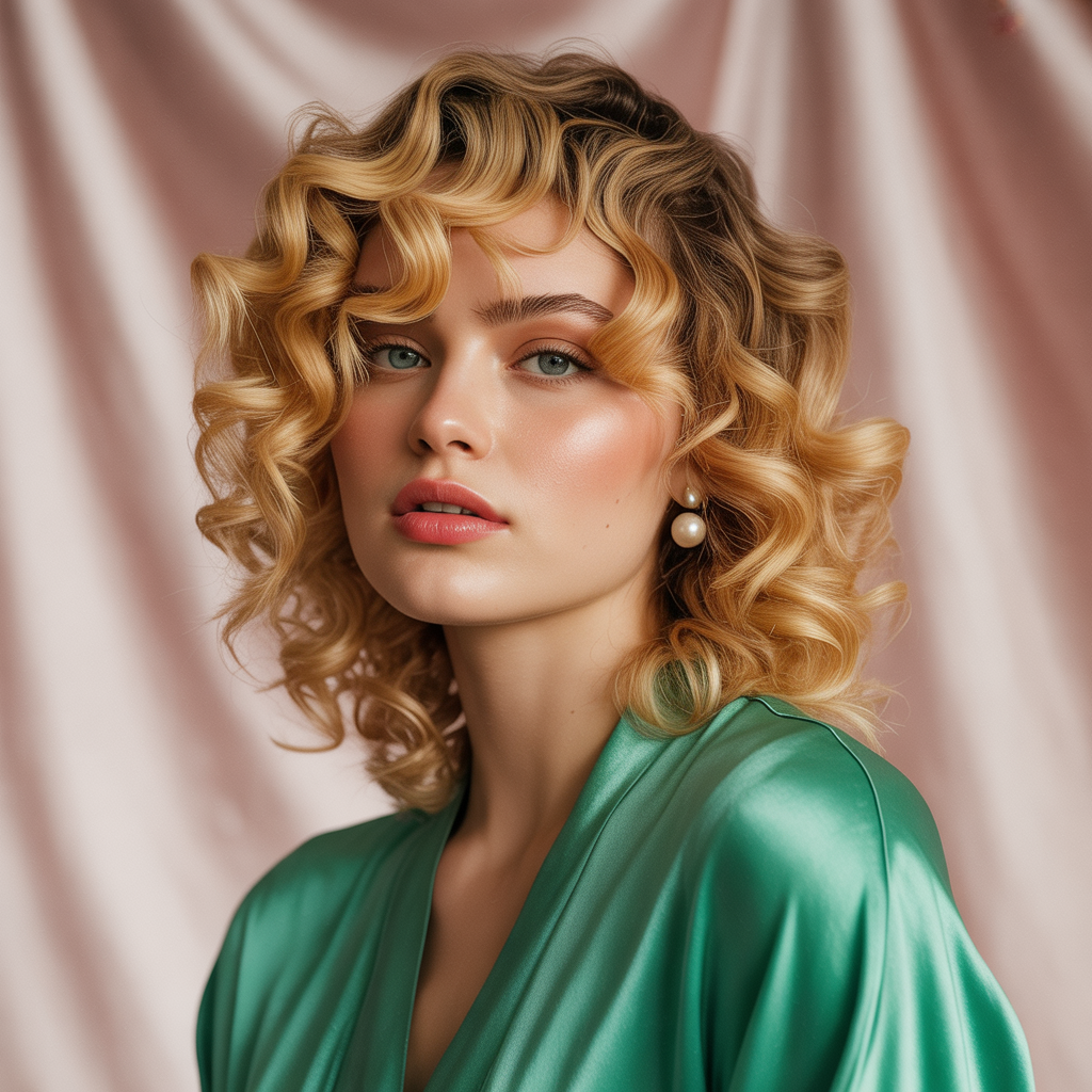 chin length curly hair