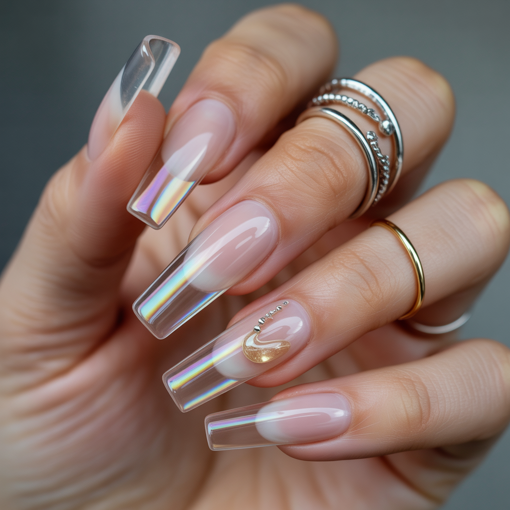 clear acrylic nails