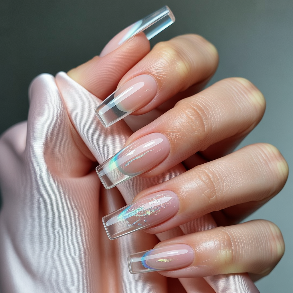 clear acrylic nails