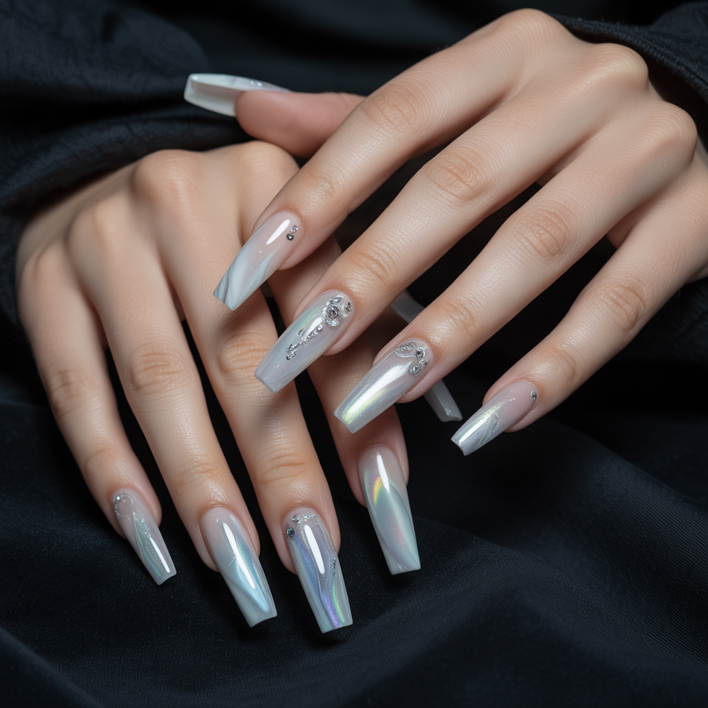 clear coffin nails