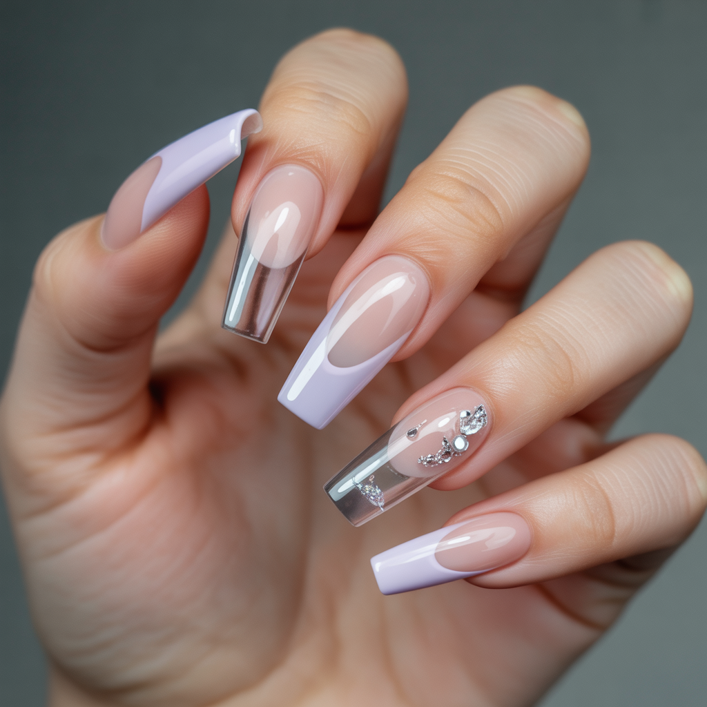 clear coffin nails