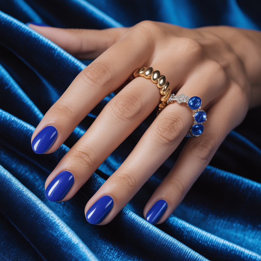 cobalt blue nails