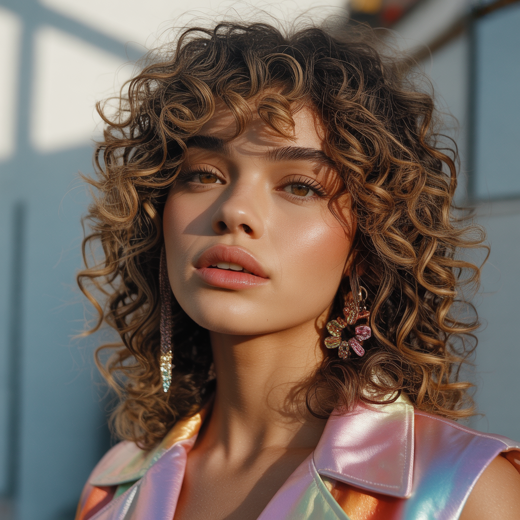 curly hair style ideas