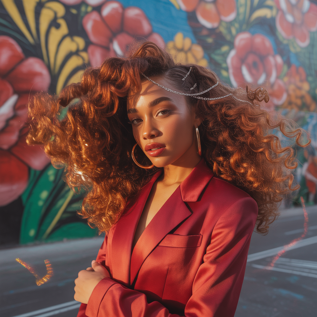 curly hair style ideas