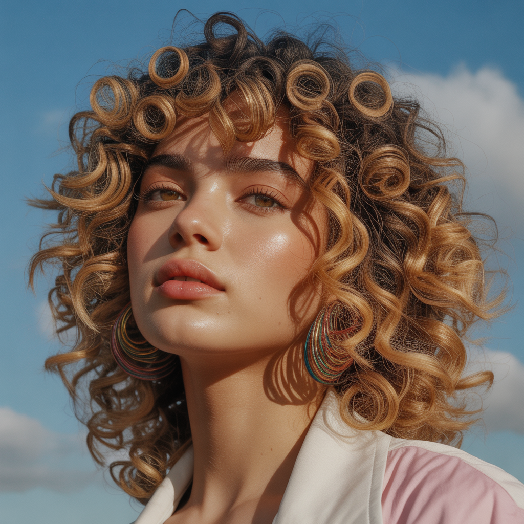 curly hair style ideas