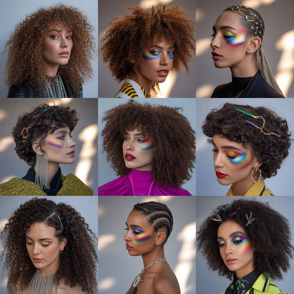 curly hair style ideas